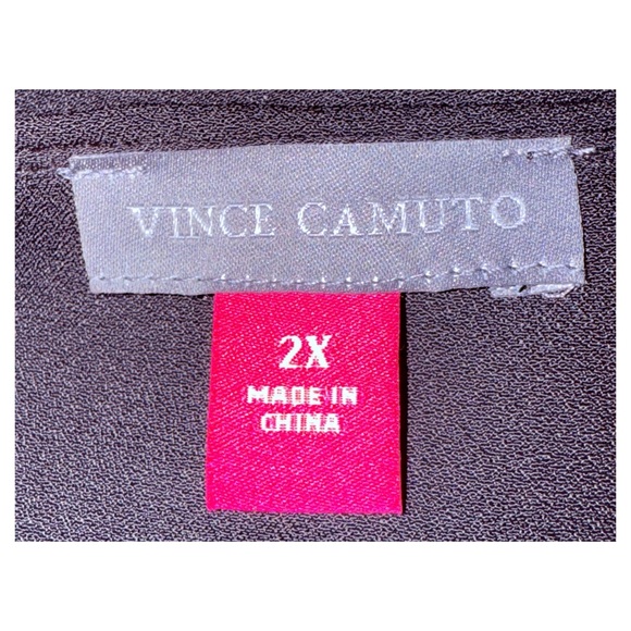 Vince Camuto - Black Ruffle Sleeve Blouse - High-Low Hem - Size 2X - Picture 7 of 10